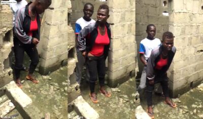 Crazy 18-Year-Old Ghanaian Student With Big Ass Fucked In An Uncompleted Building In Public