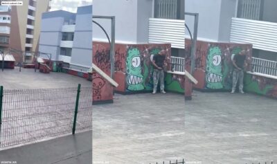 Horny American Man Masturbating In Public
