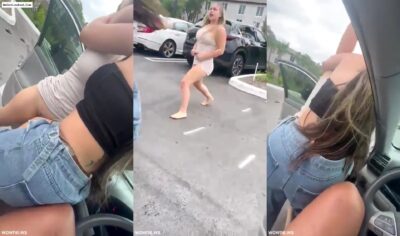 Pussy Exposed In Public As White Girl With Big Breasts Get Stripped