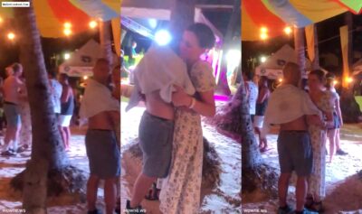 White Dude Fingering New Girlfriend In Public Place