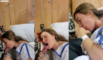 Hot teen Nurse blowjobs to her senior Doctor, records mms