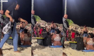 Brazilian Couple Caught Having Sex On The Beach