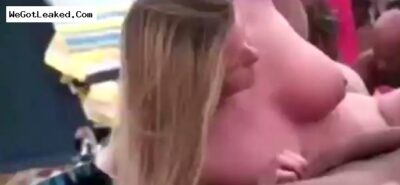 Naked White Woman Caught Giving Boyfriend Blow Job On The Beach In Public